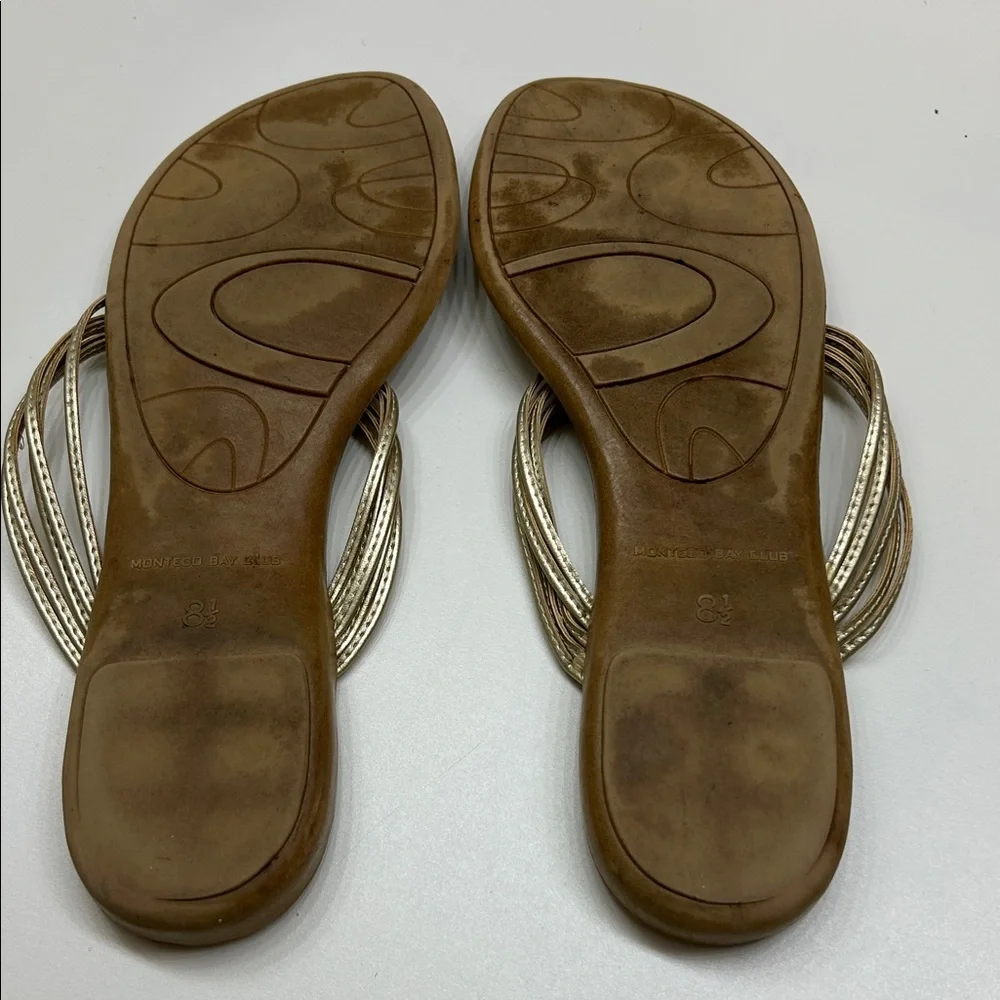 Montego Bay Club Metallic Gold Sandals